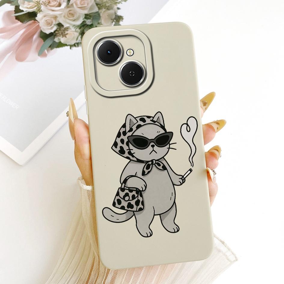For Tecno Spark 40C Case KM4k Fashion Painted Liquid Silicone Soft TPU Shockproof Cover For Tecno Spark40C Pop 10 Pro Phone Case