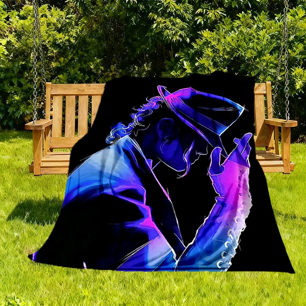 

1pc Michael Jackson Outdoor Blanket Lightweight Flannel, Soft & Warm, All-Season Use for Sofa, Outdoor, Camping, Living Room, Office097 130cmx150cm