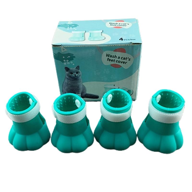 

Anti-Scratch Cat Boot Dogs Paw Protector for Bathing Grooming Waterproof Puppy Foot Covers Indoor Dogs Shoes Footmuffs S