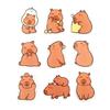 Set aus 9 modischen Capybara-Broschen, Acryl-Anstecknadeln, lieblichen tierförmigen Abzeichen, kratzfesten Anstecknadeln für Kleidung