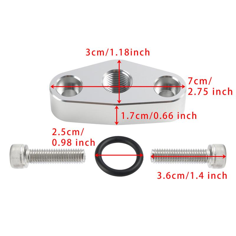 Artudatech 2 Pack Oil Pressure Sensor Adapter Plate M16 x 1.5 Thread 551623 For Chevy LS Gen 4 LS Engines- Billet Aluminum