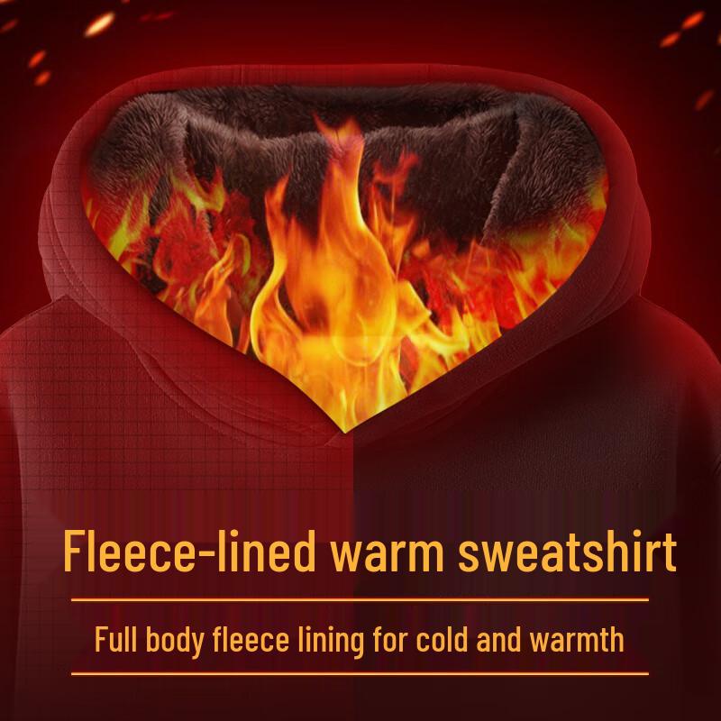 Jeanswest Men's Teen Cartoon Cat Fleece Hoodie