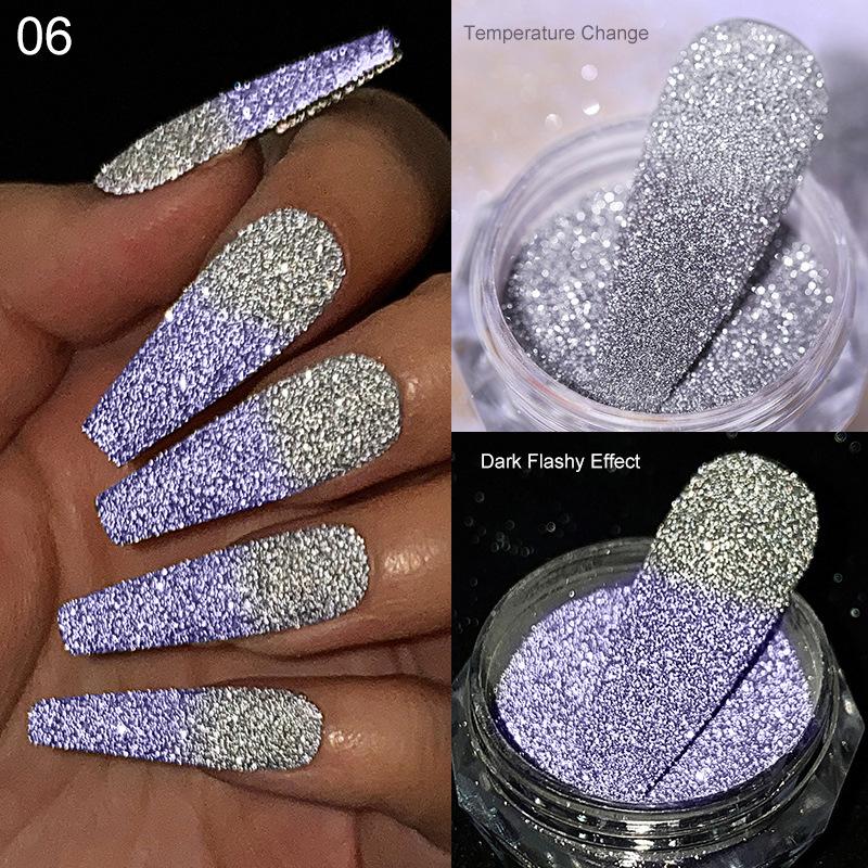 Poudre de diamant brisée chaude et explosive, poudre de sucre cristallisée, paillettes pour ongles, poudre rebondissante de diamants colorés pailletés