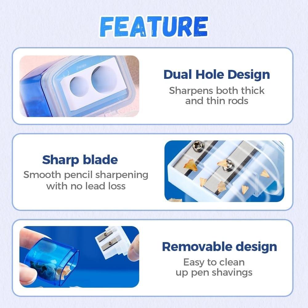 With Lid Pen Sharpener Handheld Pencil Sharpening Tool Pencil Sharpeners  School Office Supplies