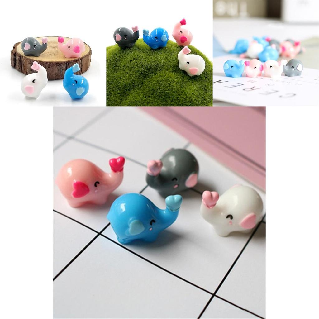 Resin Elephant Mini Diy Figures Garden Ornament Home Micro Craft Decoration