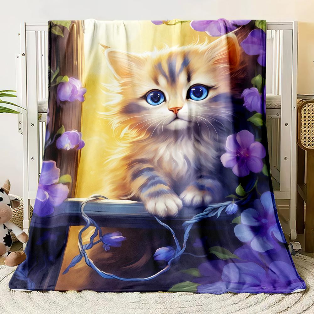 Anime Cute Cartoon Flannel Thin Blanket Bedroom Blanket, Iving Room,sofa Blanket,student Office Nap,camping Trip,children's Gift