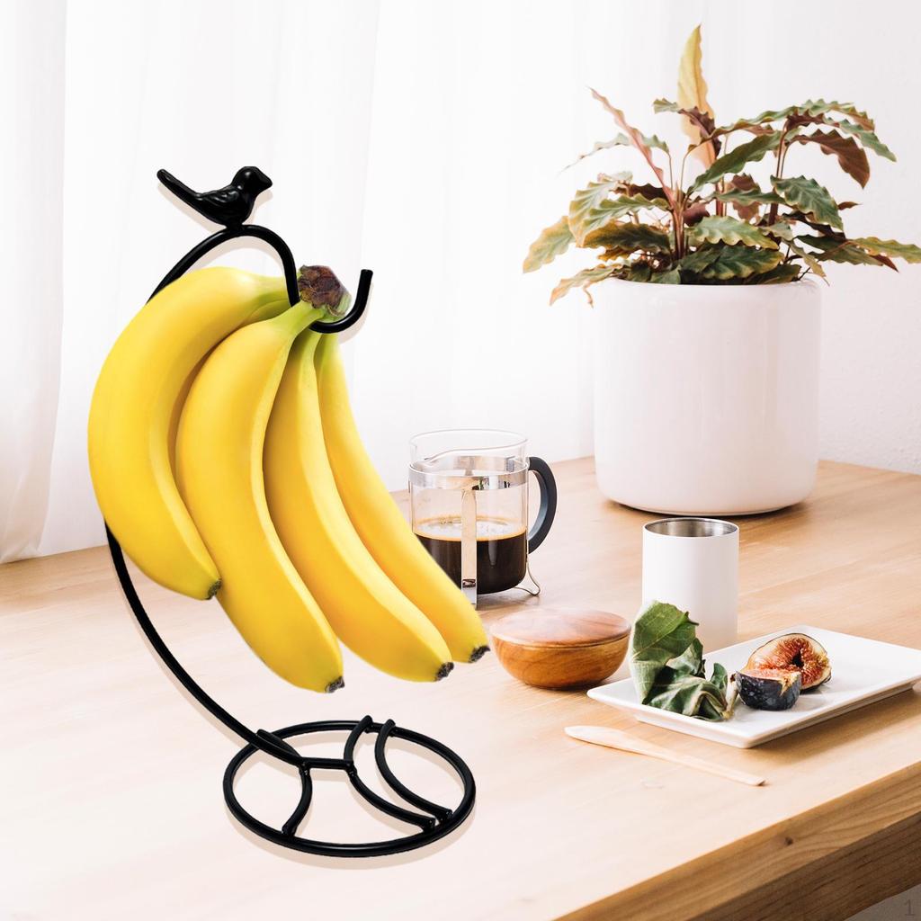 Metall Bananstativ Fruktoppbevaring Holder Kjøkkentilbehør Gårdsstil