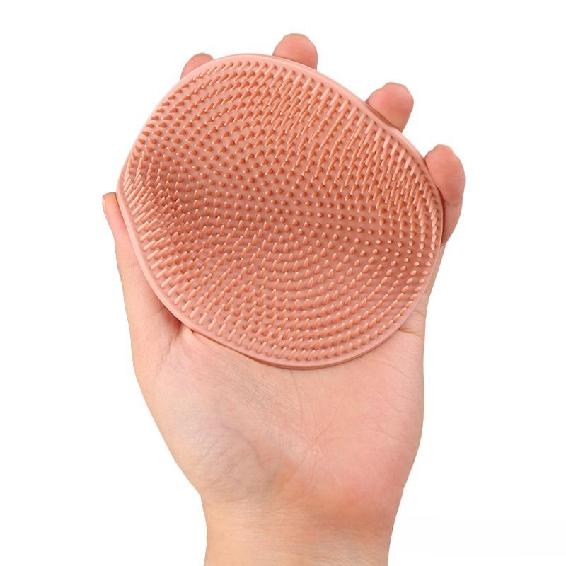 1pc Bathroom Massage Brush Silicone Bath Brush Soft Bristles Three Finger Shower Body Cleaning Brush, Body Scrubber, Bath Sponge