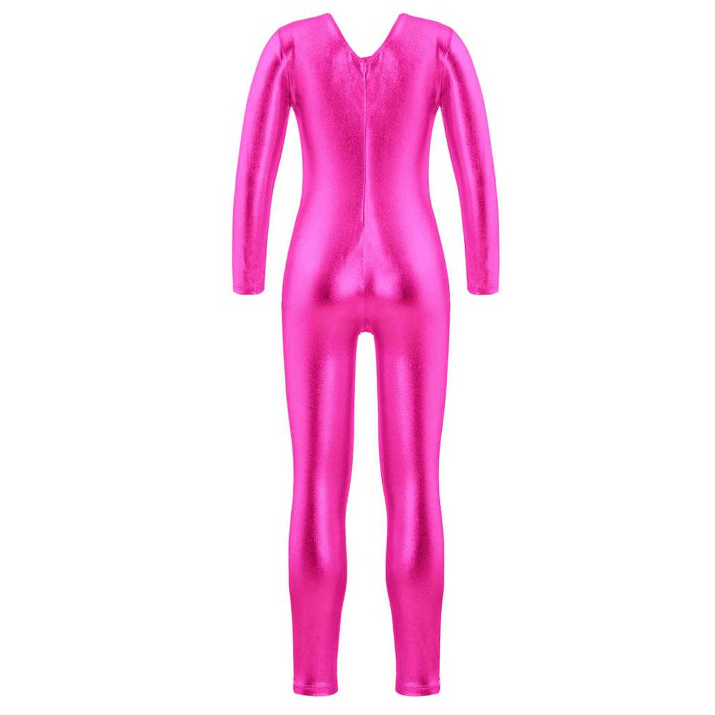 Kids Girls Stylish Clothing Long Sleeves Ballet Dance Gymnastics Leotard Jumpsuit Dancewear