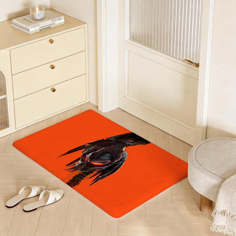 Character T The Predator Floor Mat Eco Flannel Doormat Non Slip Odorless Indoor Floor Rug Soft Short Plush Home Mat