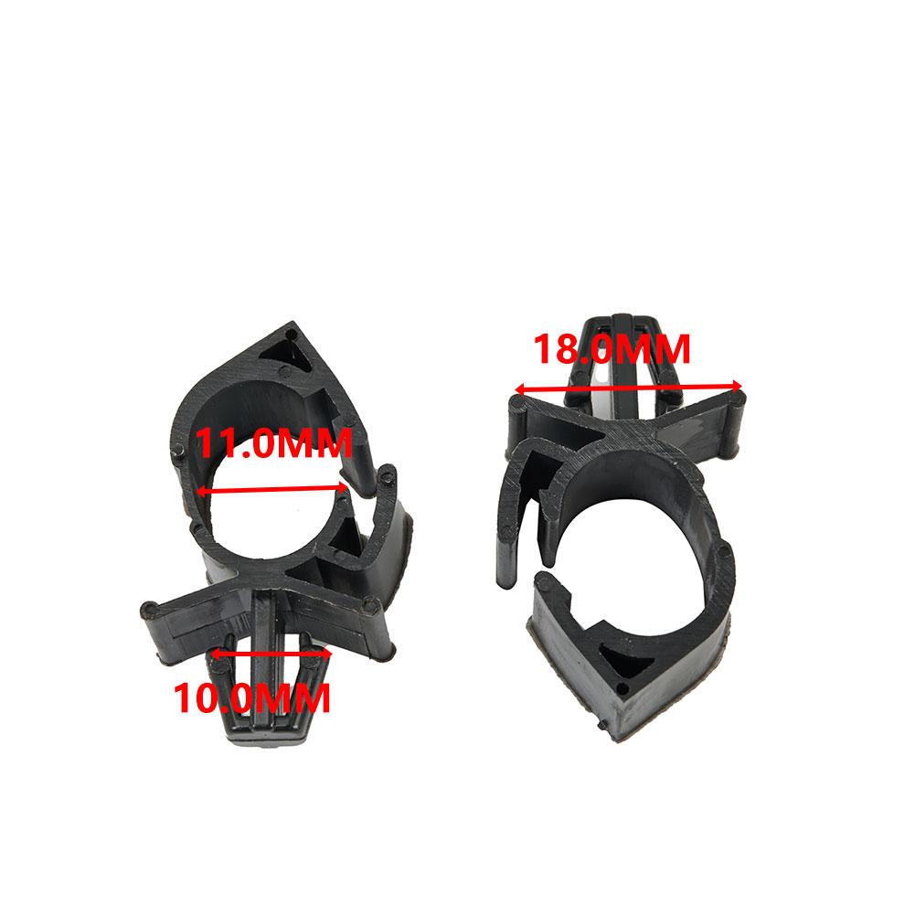 Route Fasteners Clips Clamp Cable Black Plastic Fender Bumper Wire Harness