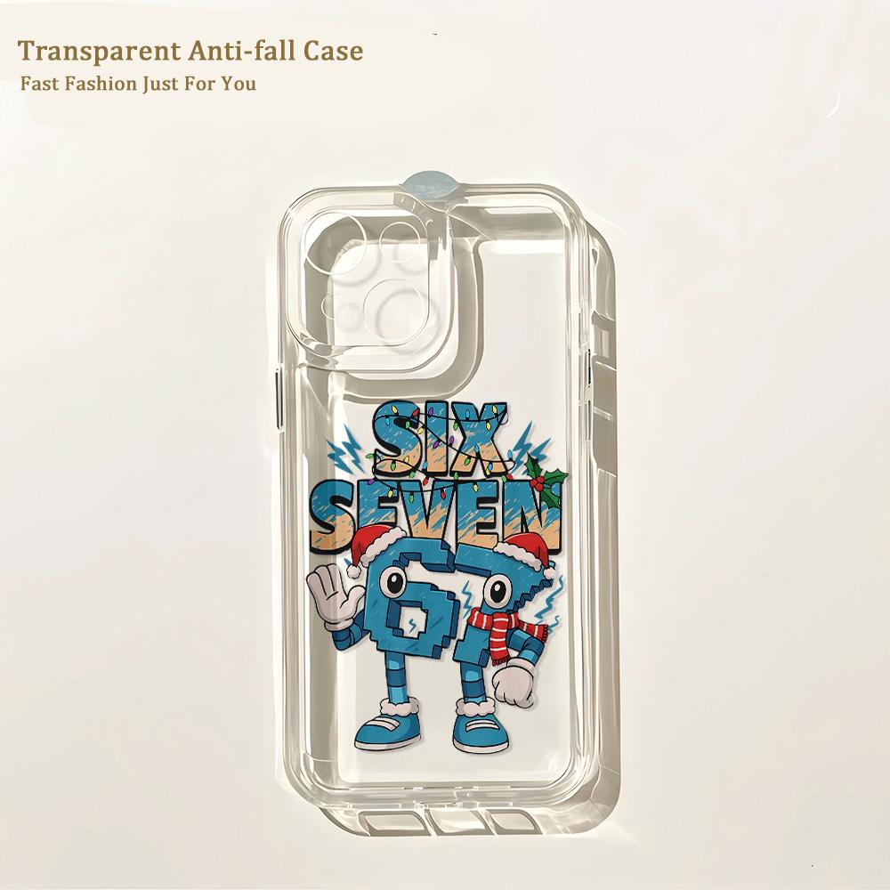 Phone Case For Bold Number 67 Graphic iPhone 17 16 16e 15 14 13 12 11 Mini Pro Max X XR XSMax 8 Air Plus Transparent Back Cover