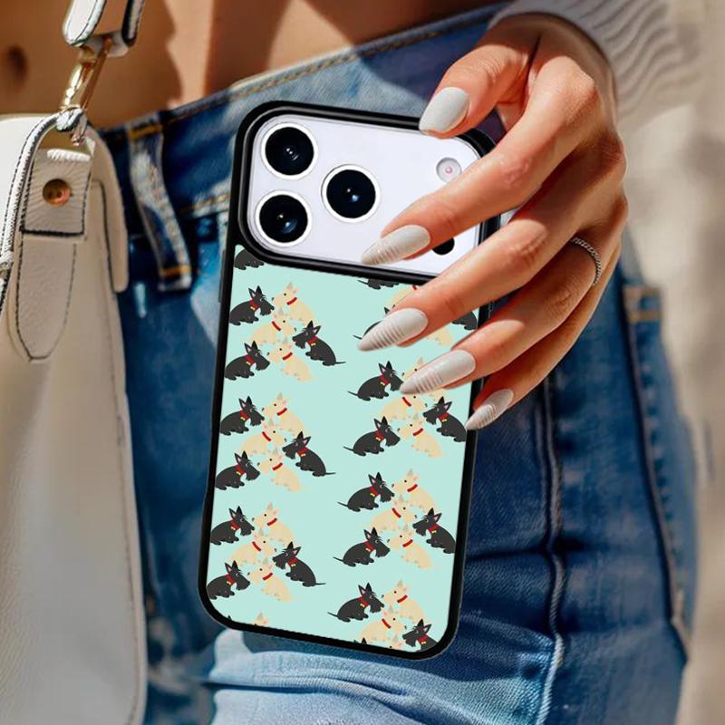 Westie Scottie Scottish Terrier Soft Phone Case For iPhone 17 Air 14 15 13 12 Max Cover For Apple 16e 11 Pro Max Plus Coque