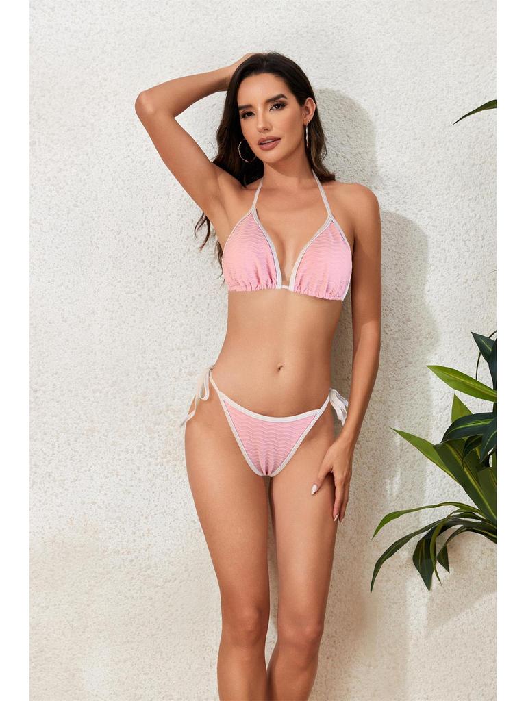 2025 Sexy Lace-up Bikini: European & American Women's Two-piece Swimsuit Set