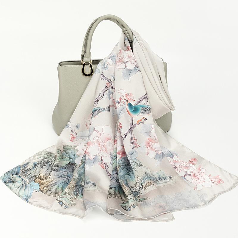 Shanghai Story New Mulberry Silk Scarf for Women In Summer Thin and Versatile Hangzhou Silk Shawl Gift Scarf for Mom