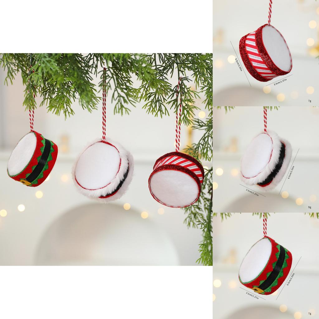 Weihnachtstrommel Anhänger Weihnachtsbaum Dekoration Mit Stoffmaterial Für Saisonale Feste