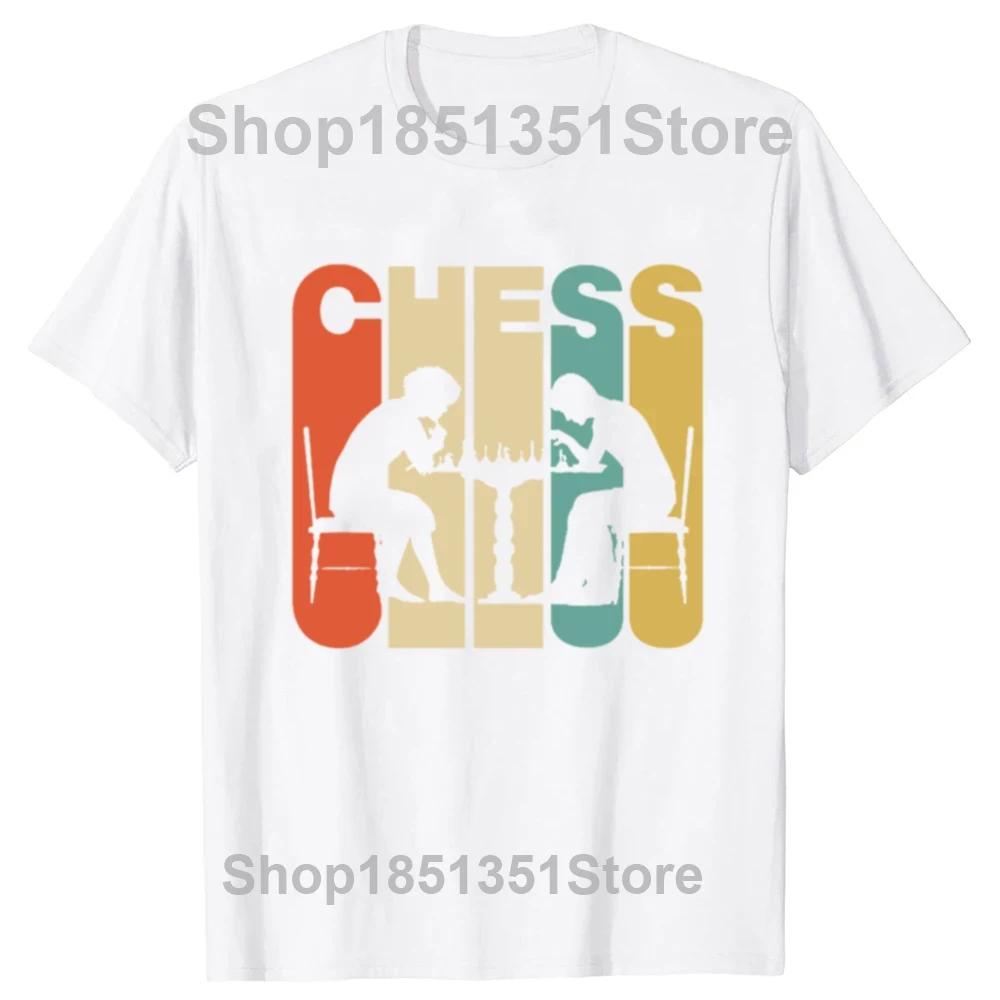 Funny Chess Periodic Table Nerd Chess Player Vintage T Shirts Checkmate Graphic Cotton Streetwear Short Sleeve Gifts Tshirt Men