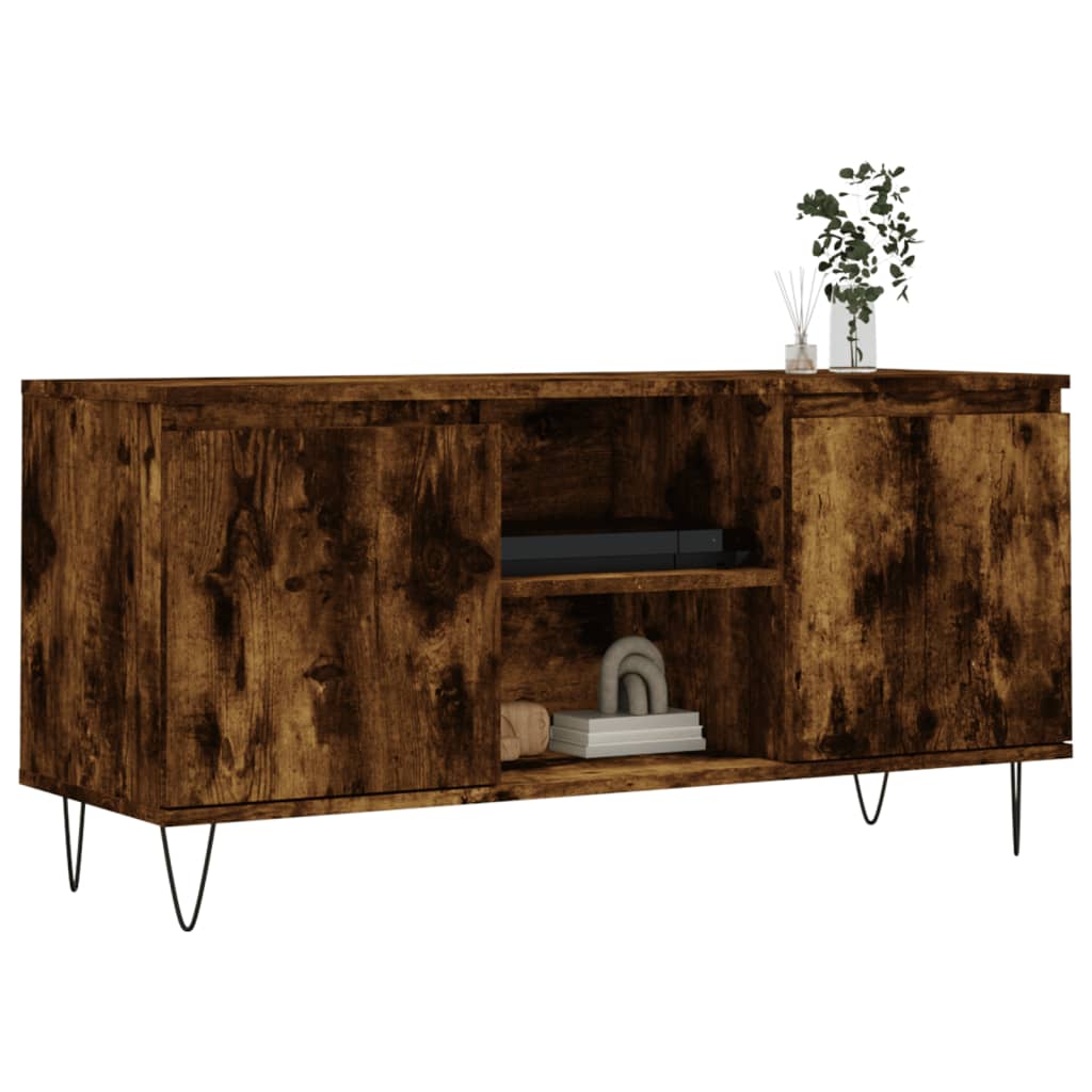 vidaXL TV-Schrank Räuchereiche 104x35x50 cm Holzwerkstoff