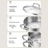 KOBACH 22cm Double Layer 304 Stainless Steel Steamer Pot