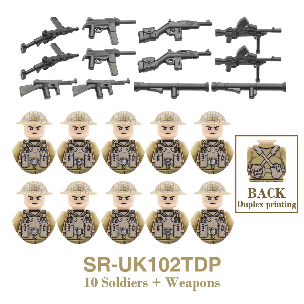 DIY WK2 Infanterie Sanitäter Soldat Motorrad Sowjetische US-Armee Militär Waffe Waffen Baustein Ziegel Kinder Kind Geschenke Spielzeug
