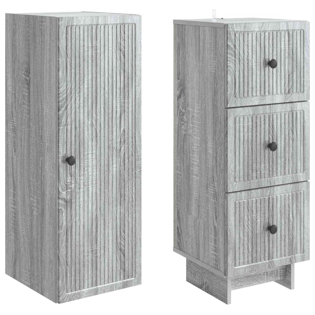 Cabinet Set 2 pcs 33 x 34.5 x 90 cm Engineered Wood