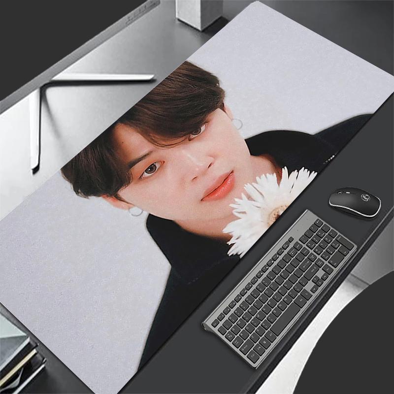 PPark jimins Gaming Mouse Mat Gamer Cabinet Pc Accessories Keyboard Pad Deskmat Mousepad Mats Mause Laptops Anime Mouse Pads