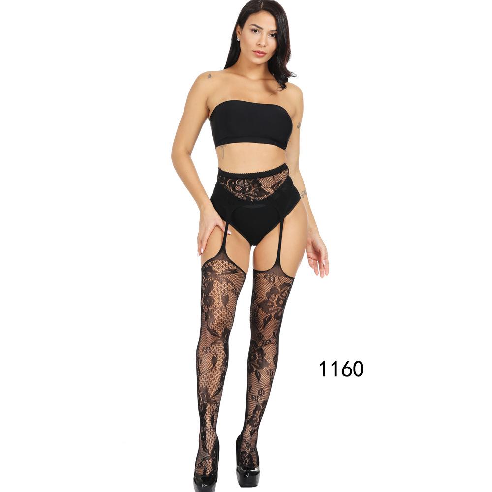 High-End Sexy Lingerie Fishnet Stockings with Non-Slip Garter, Nurse & Stewardess Style