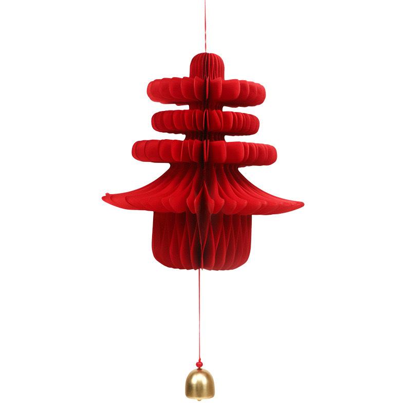 WTEMPO New Year's Day Decorative Wall Hanging Lantern Spring Chinese Style Living Room Scene Decoration Spring Festival Hanging Decoration Supplies