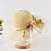 Summer  Lace-Trimmed Straw Hat With Flower Decoration Large Brim Sun Protection Hat Beach Hat For Women On Seaside Vacation