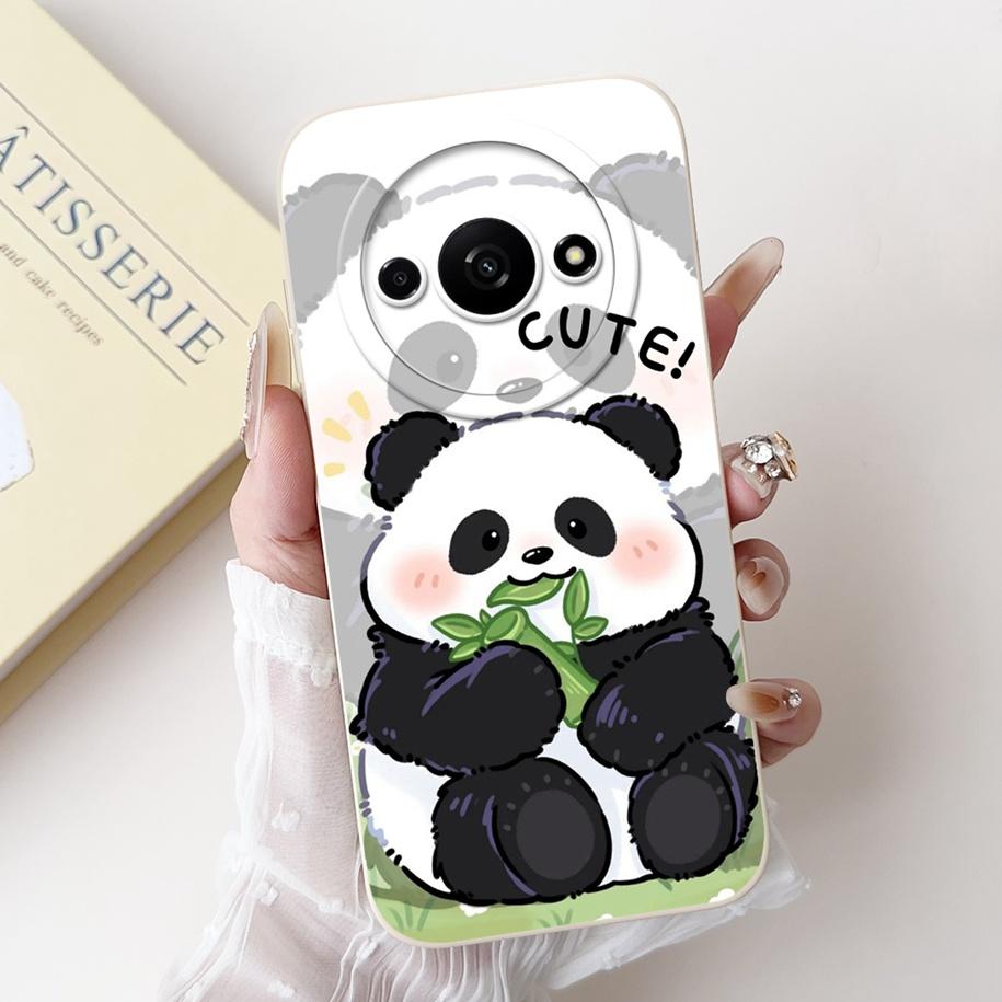 Für Xiaomi Redmi A3 Hülle 2024 Neue Mode Blume Quadratisch Silikon Kameraobjektiv Schutzabdeckung Für Xiaomi Poco C61 RedmiA3 Stoßstange