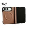 Shockproof Slim Phone Case Magnetic for IPhone 18, Faux Leather Cover with Hinge Durable Anti Fall Protection, Full Body Protective 18 Fold Folding