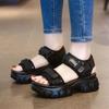 Frühlingsplattform Dad-Sandalen neue High-Heel-Klettverschluss-Strand-Freizeit-Sport-Römerschuhe