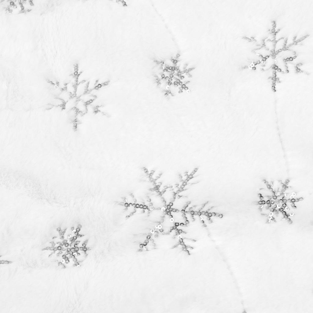 35,4 tum Julgranskjol Rund Form Mjuk Bekväm Vit Julgransfot Mat för Hembutik