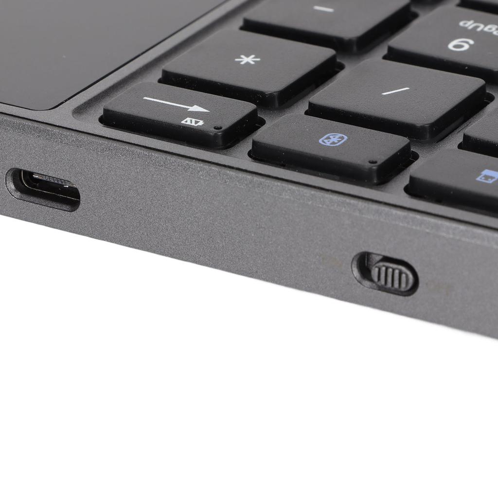 Wireless Numeric Keypad 2.4G Ergonomic 7.5 Degree Angle 10m Receiving Type C Port 22 Keys Number Keypad with Toucad