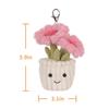 Potted Sunflower Cute Soft Animal Keychain Plush Suitable for Men and 15cm [Apricot Lamb] Toy, Women, Backpack, Wallet,