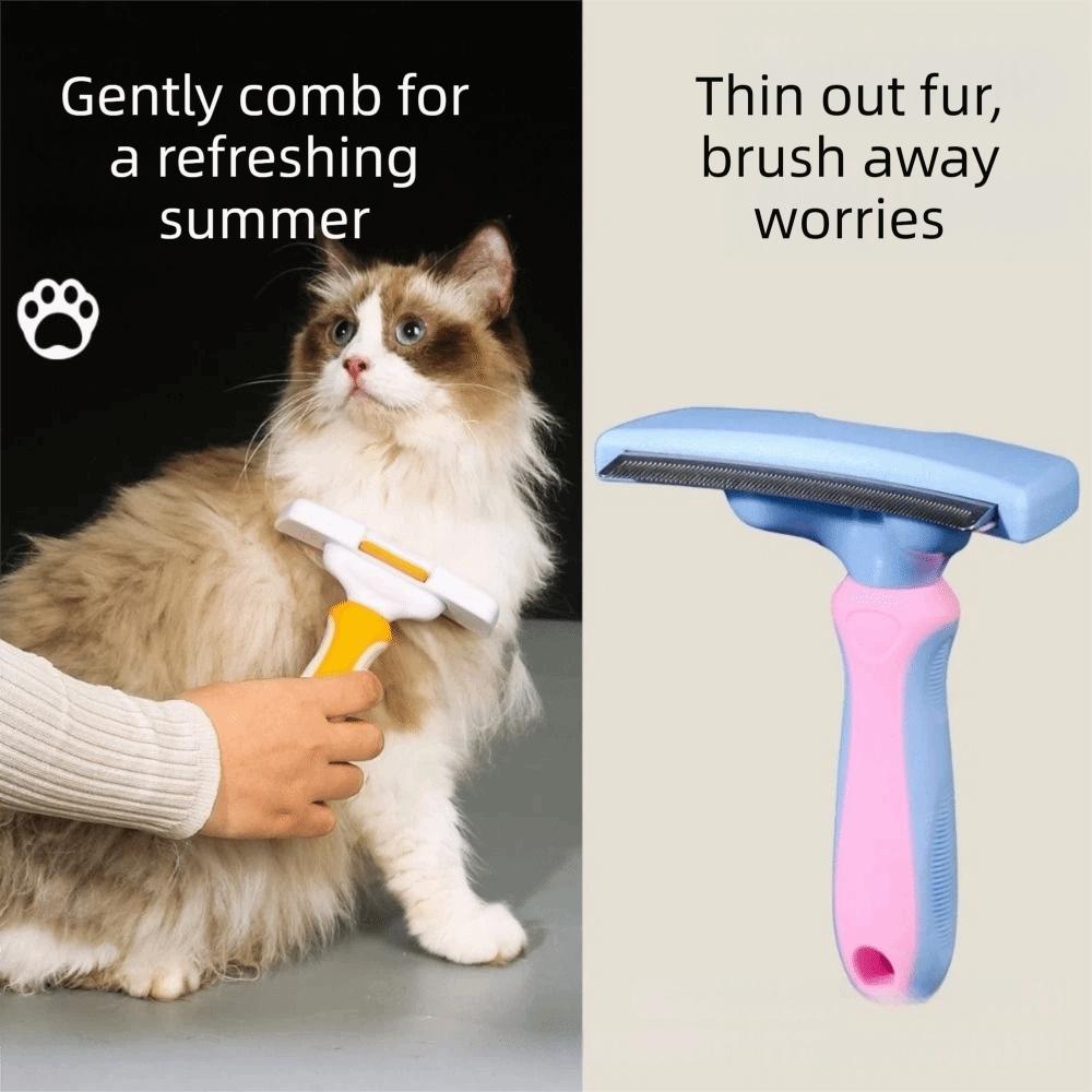 Curved Design Cat Comb Deshedding Pet Thinning Comb Grooming Tool Dog Brush  Pet Supplies