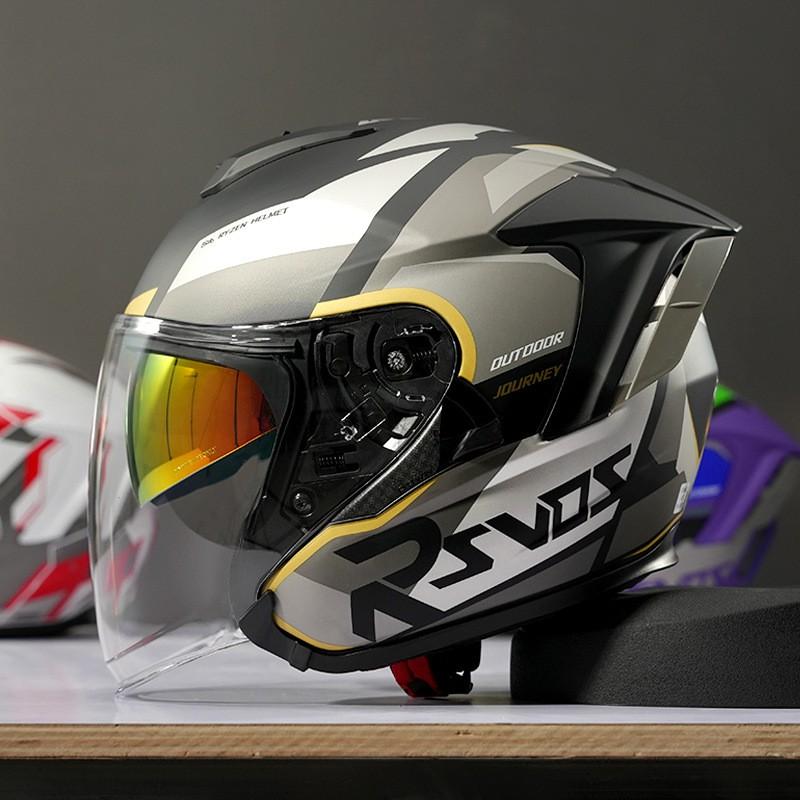 3/4 Open Face Motorcycle Helmet Men Adult Full Coverage DOT ECE Certified Use ABS Material Lightweight Safety Gear