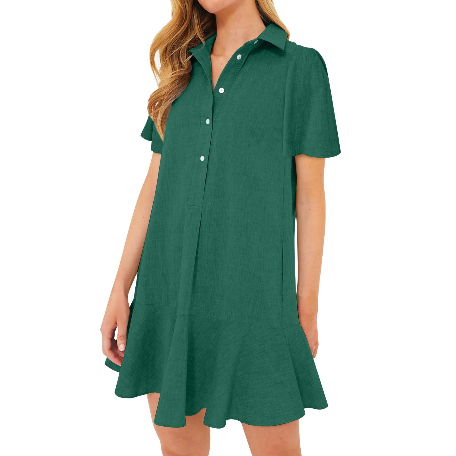 Женская модная повседневная полуоткрытая рубашка с рюшами и подолом — фото 8