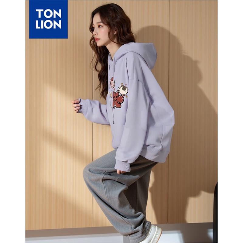 TonLion Women's Hooded Graffiti Long Sleeve Sweatshirt