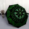Viking Vegvisir Compass Umbrella, Portable 3-Fold Umbrella for Men & Women,Christmas Gift ES165