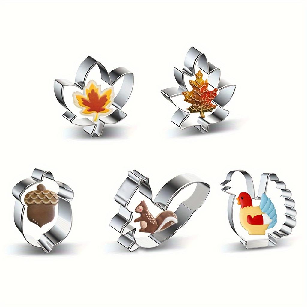 1ks Nerezové formičky na sušenky, Vykrajovátka, Nástroje, Javorový list Slepice Veverka Tvar piniové oříšky Forma na pečení - Ideální pro výrobu sušenek