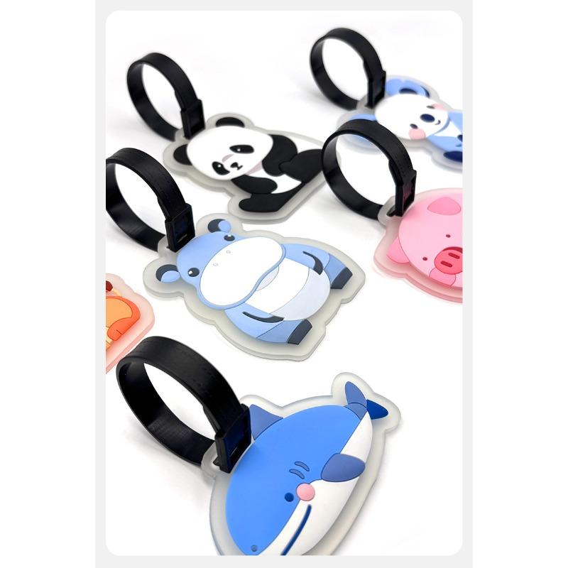 Creative luggage tags, dolphin and koala animal PVC luggage tags, hang tags, check-in tags, airplane travel anti loss, soft rubber luggage tags