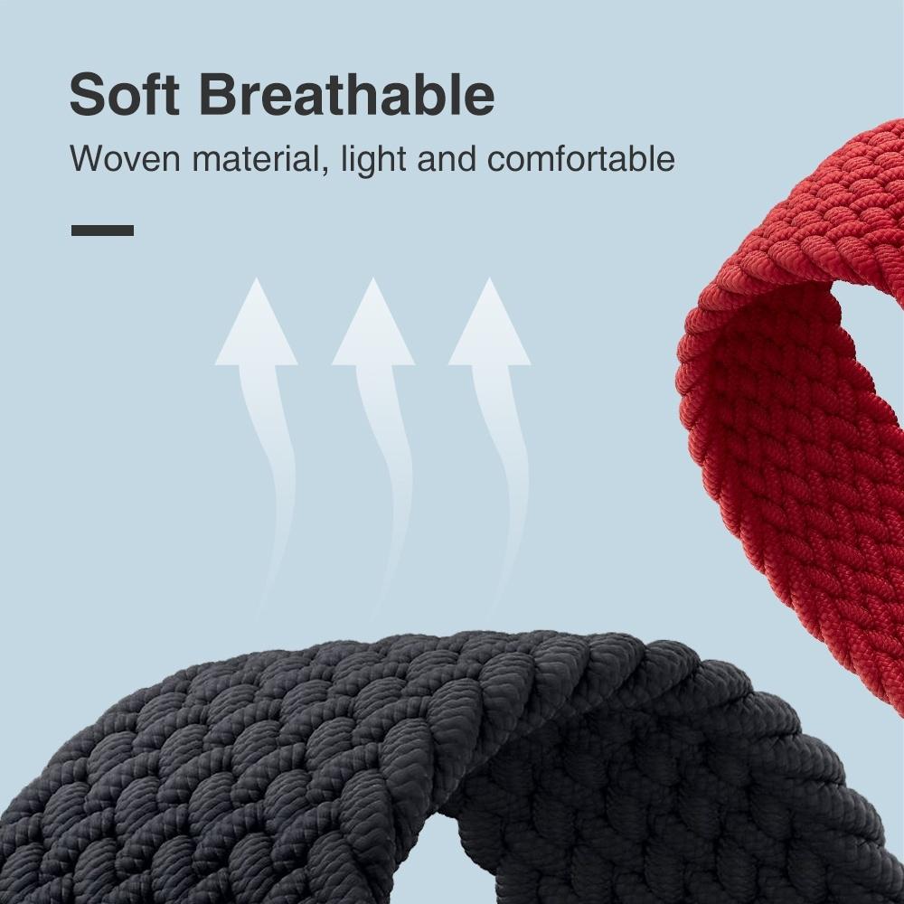 Braided Solo Loop Band for Apple Watch SE 6 7 45mm 41mm 44mm 40 Mm 42mm 38 Mm Fabric Nylon Elastic Accessories Belt Bracelet  Strap for iWatch 3 4 5