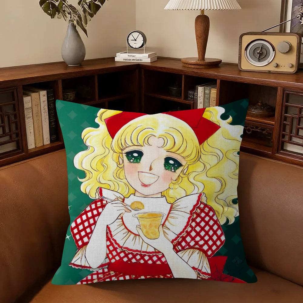 Anime Candy Candy Cushion Cushion Cover Car Throw Pillow Case For Sofa Car Christmas Gift