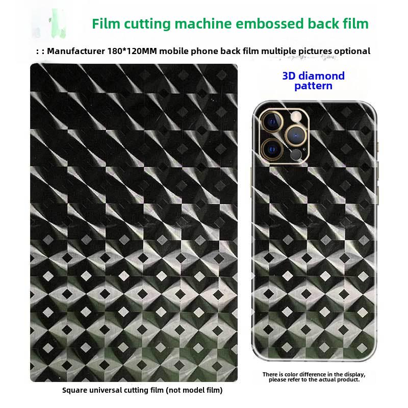 3-Layer 8-Inch Carbon Fiber Blade Laser Film Cutting Machine for Universal Phone Film with Crocodile Leather Pattern.