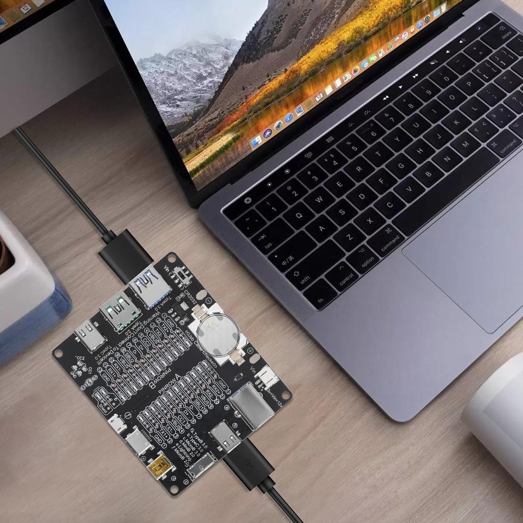 USB Cable Tester Short Circuit Switch Type-C Data Cable Test Board for iOS and Android Test Board Tools With LED Indicators