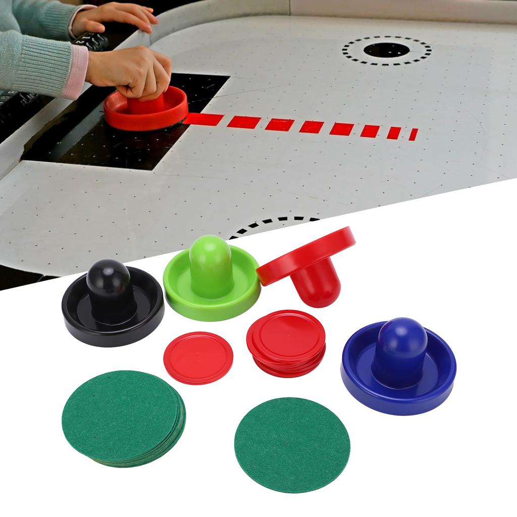 Multicolor Hockey Accessory Set Pushers Pucks Replacement Tables Game Pushers Pucks Kit