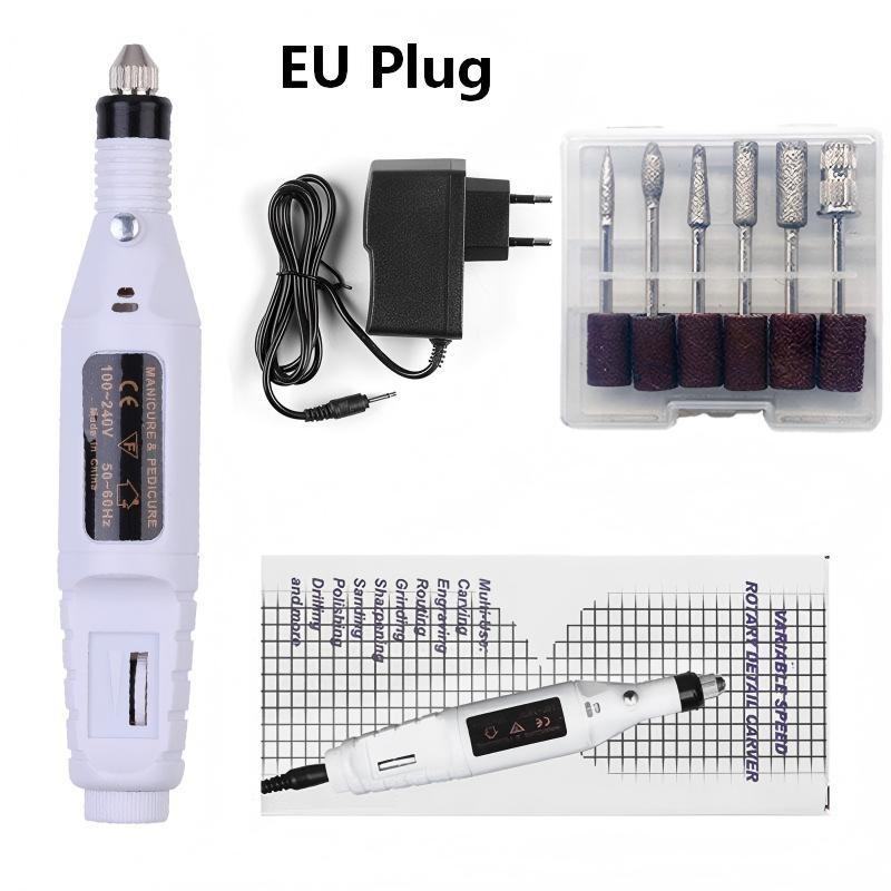 Electric Nail Sander Machine Adjustable Speed Drill Set for Acrylic Gel Nails Removal and Shaping