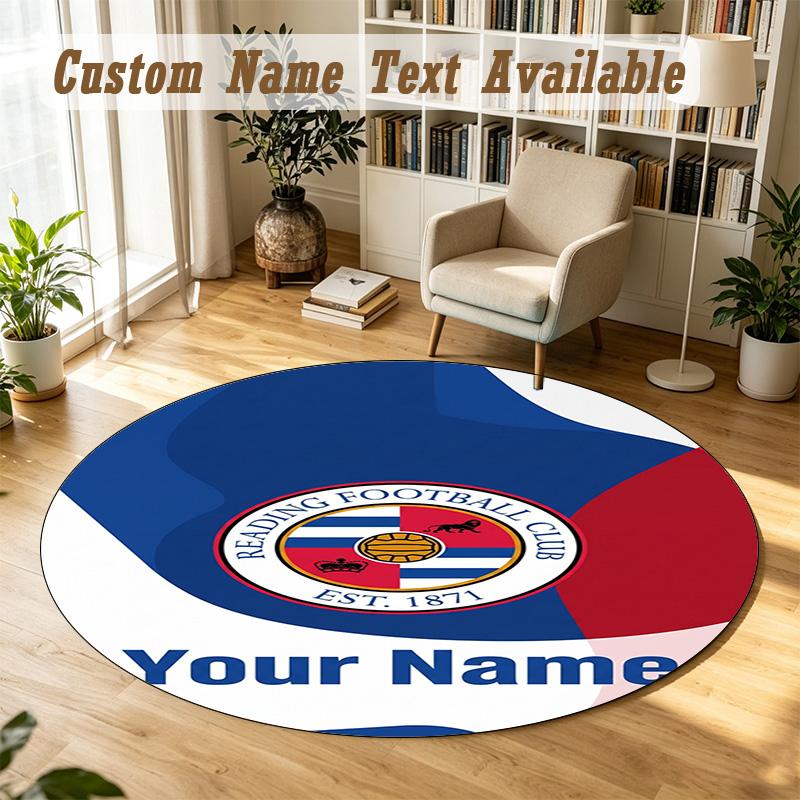 Round Rug Custom NameReading FC Pattern Non Slip Carpet Home Floor Decor