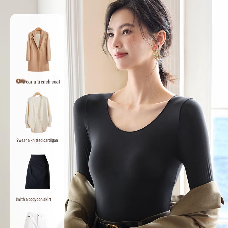 Hengyuanxiang Women's Ultra-Thin Seamless Thermal Base Layer